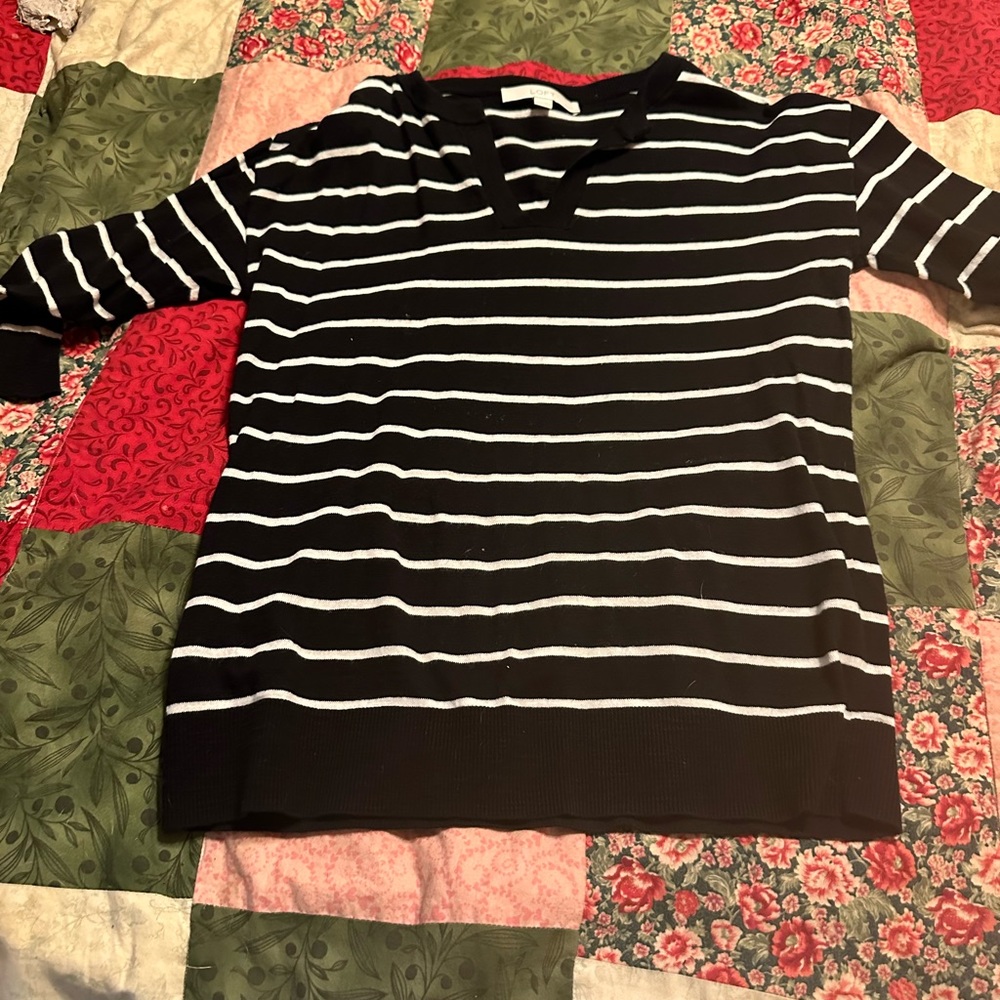 Ann Taylor LOFT Women’s 3/4 sleeve striped shirt